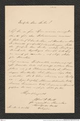 Nachlass Franz Steindachner, Brief von Alfred R. Beilt an Franz Steindachner (02.01.1882), Inv.Nr. 31.01, Seite 1